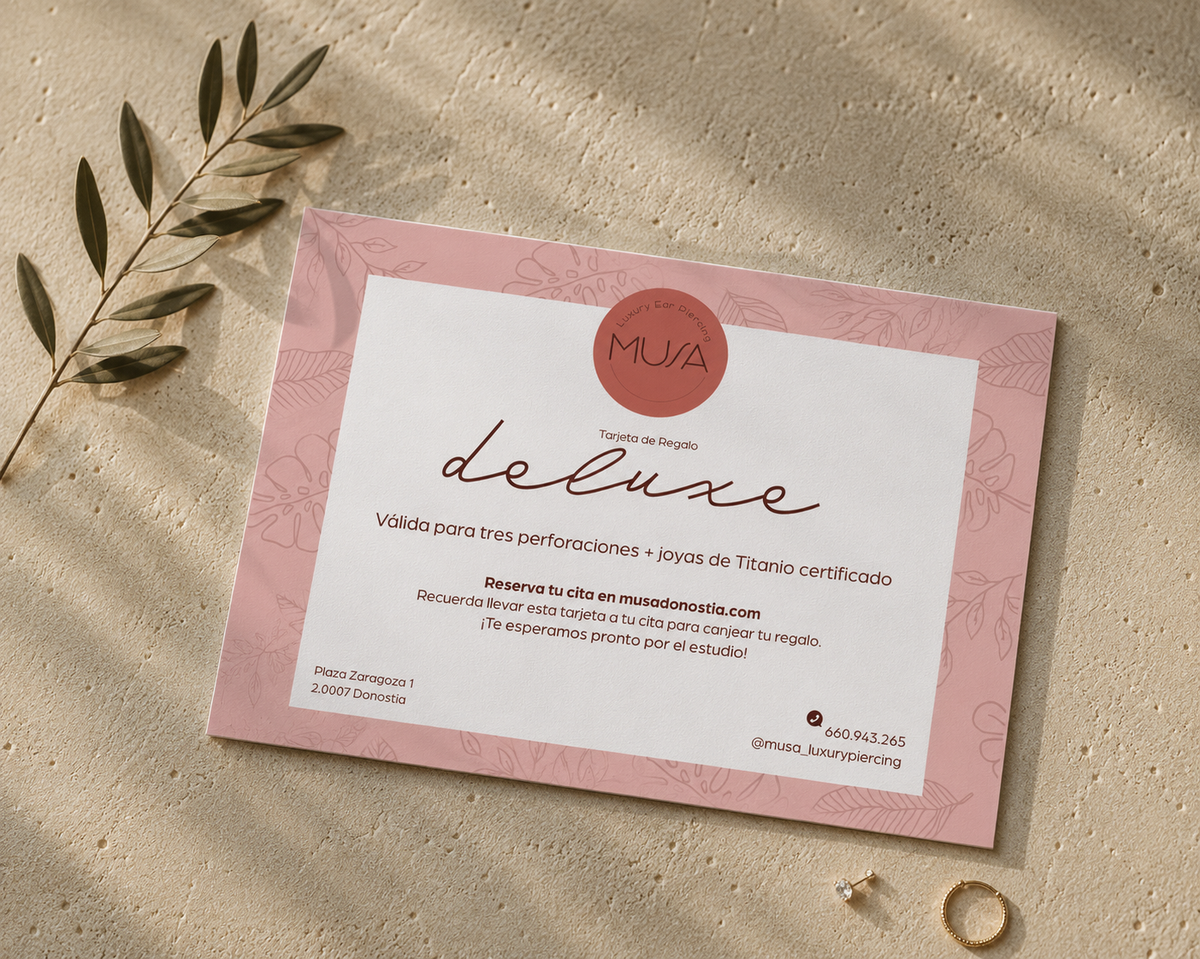 Tarjeta de Regalo DELUXE - 3 piercings
